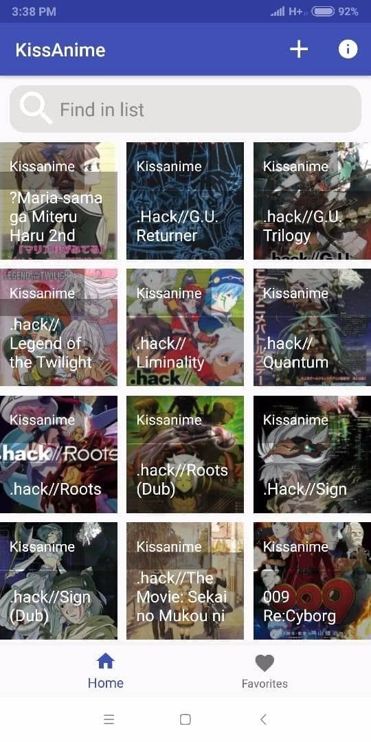 Click on the anime you want to watch.