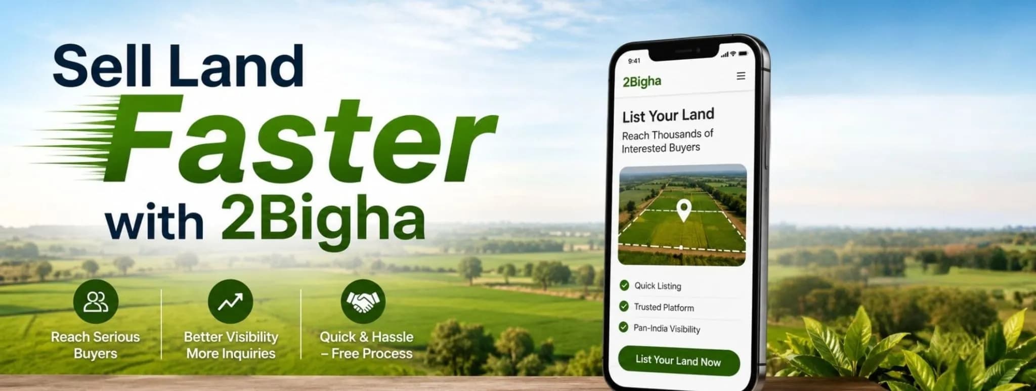 How to Sell Land in India the Smart Way, with 2Bigha?