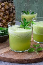 Fresh pineapple and cold mint.