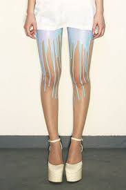 Dripping paint tights