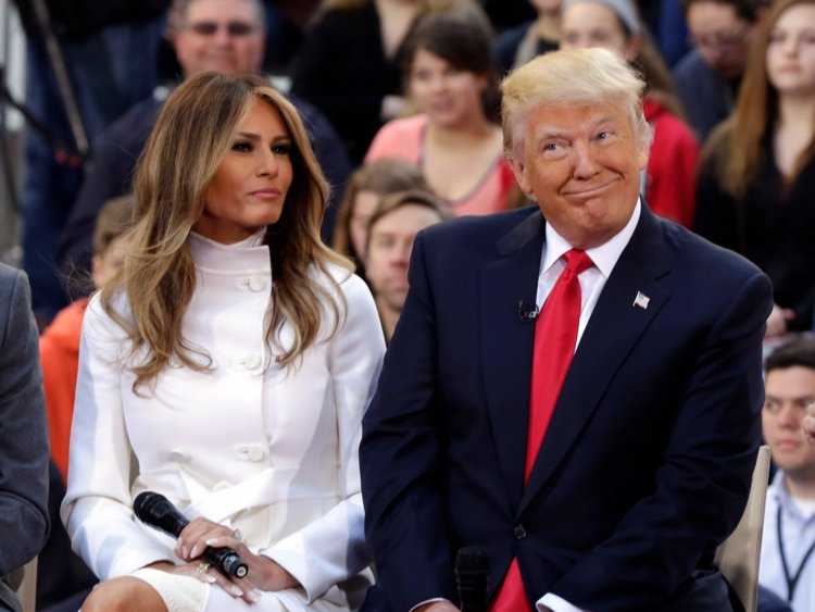 Donald Trump and his wife Melania Trump